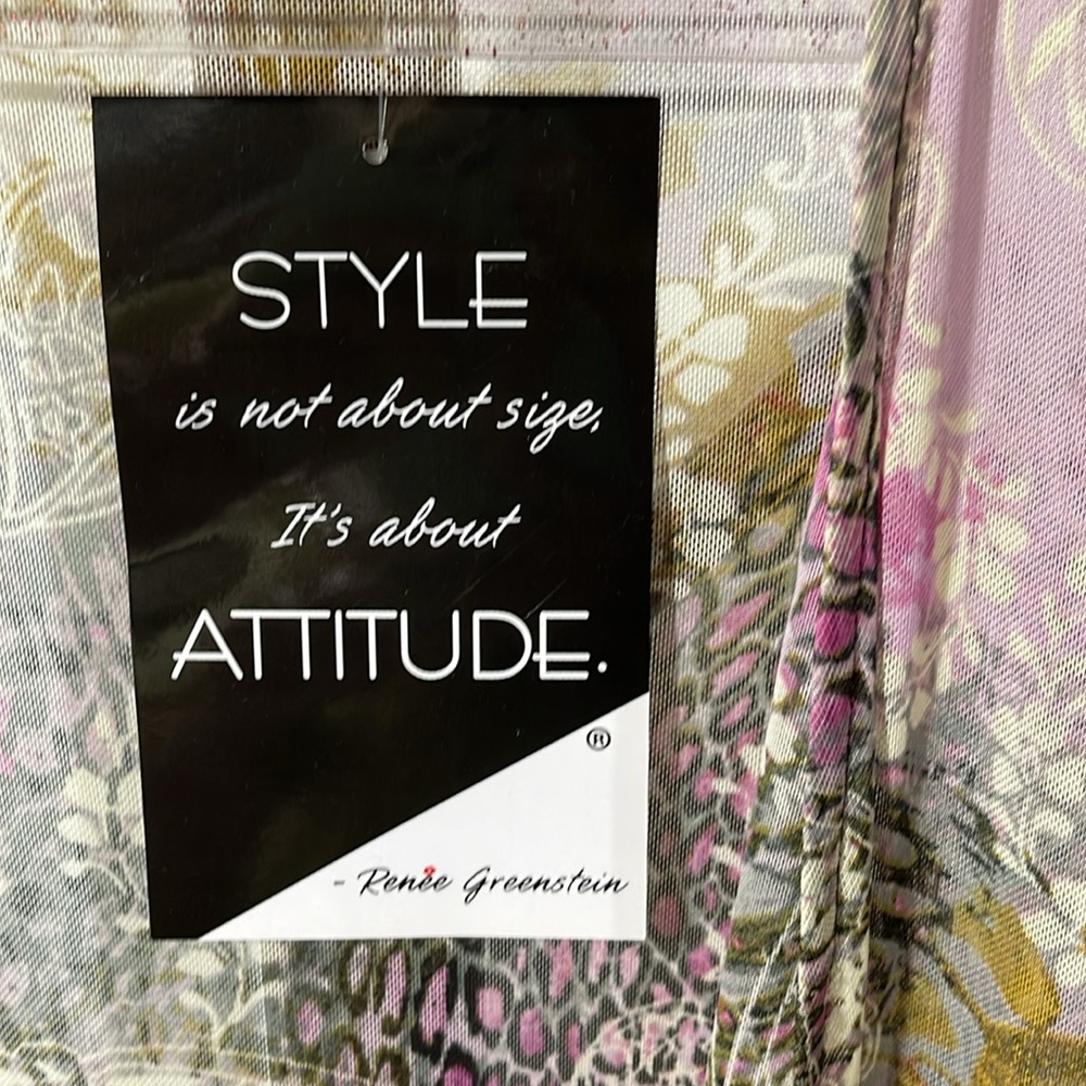 ATTITUDES BY RENEE MESH TOP XS NWT - Picture 5 of 7